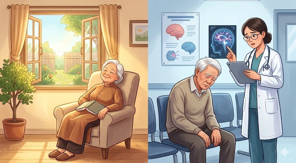 Người cao tuổi ngủ nhiều ban ngày có phải dấu hiệu bệnh não?- Ảnh 1.