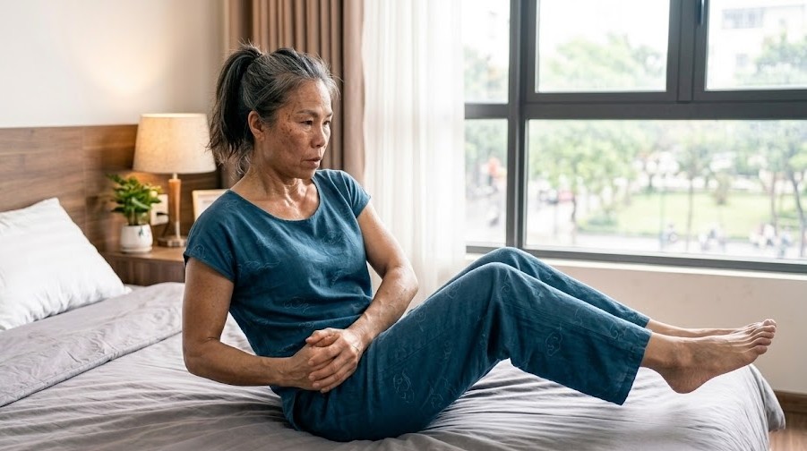 4 bài tập trên giường giúp tăng cơ bụng ở người sau 60 tuổi- Ảnh 5.