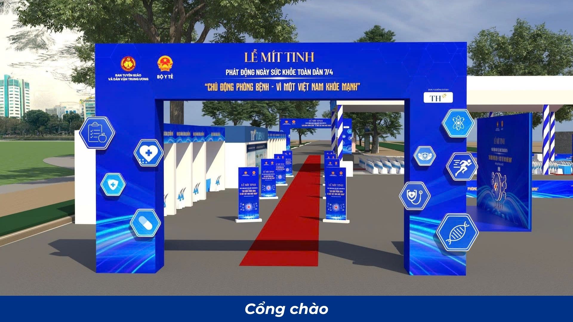 Hé lộ không gian Lễ mít tinh Ngày Sức khỏe toàn dân 7/4 lần đầu tiên- Ảnh 4.