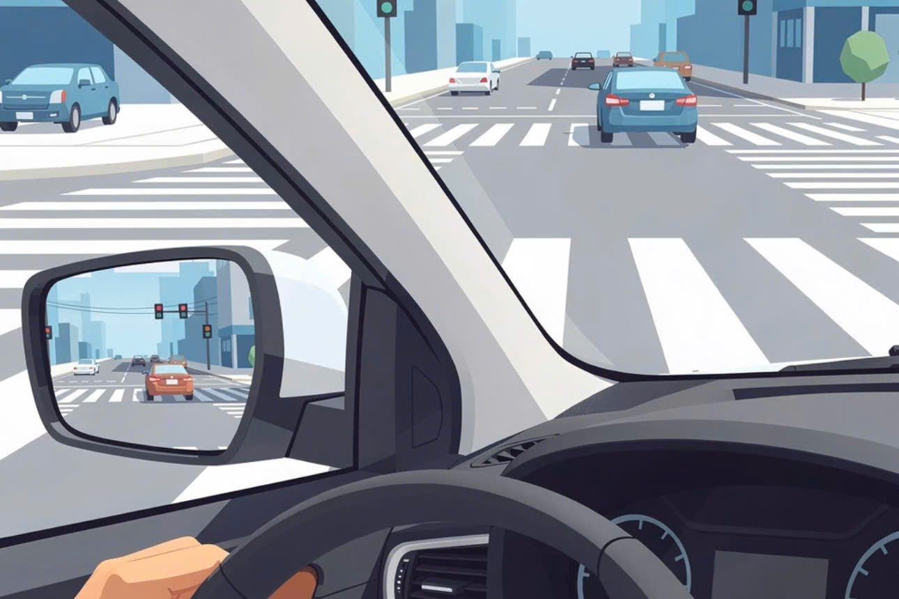 Các tình huống trong phần thi đường trường được tái hiện qua video mô phỏng, giúp người thi bằng lái xe hình dung rõ cách xử lý và hạn chế sai sót.