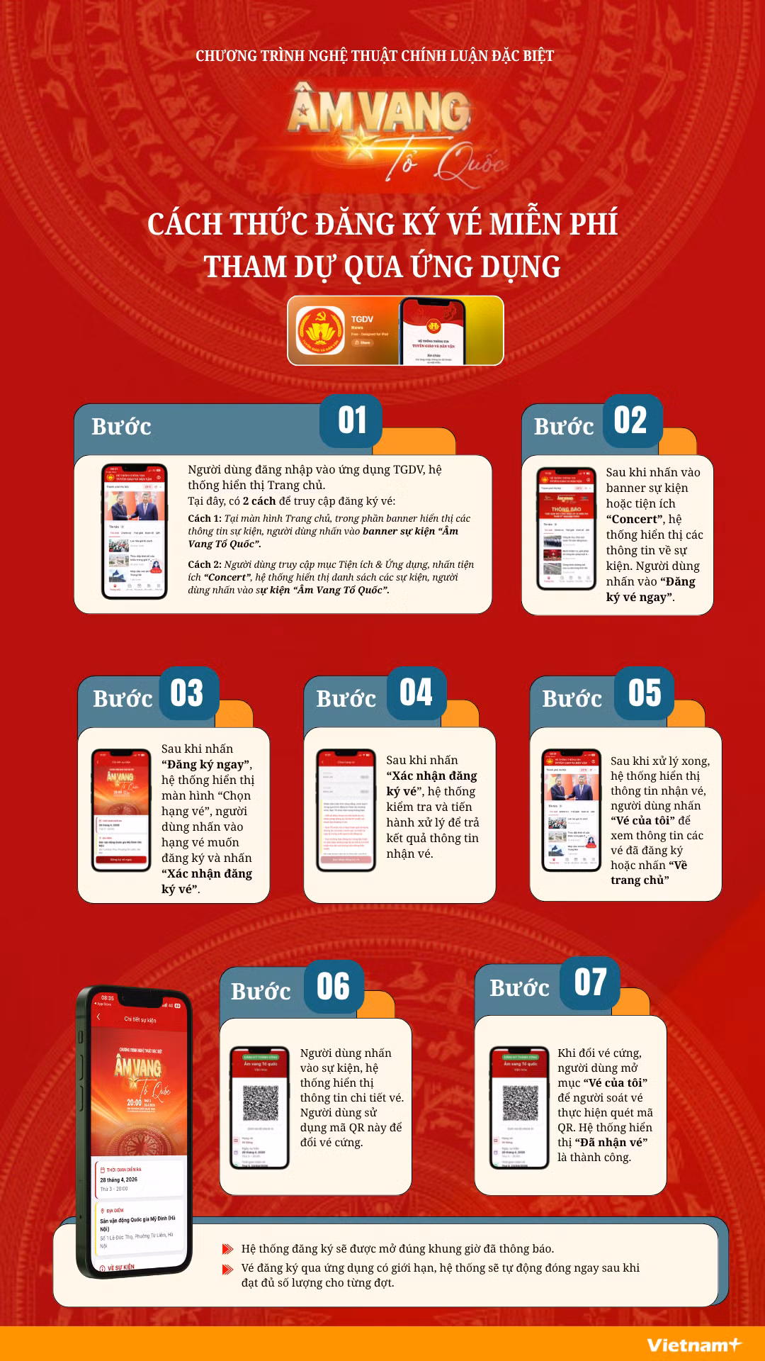 Hướng dẫn đăng ký vé miễn phí tham dự chương trình 'Âm Vang Tổ Quốc'- Ảnh 1.