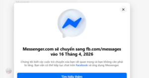 Có bị mất tin nhắn khi trang web Messenger ngừng hoạt động từ ngày 16/4?