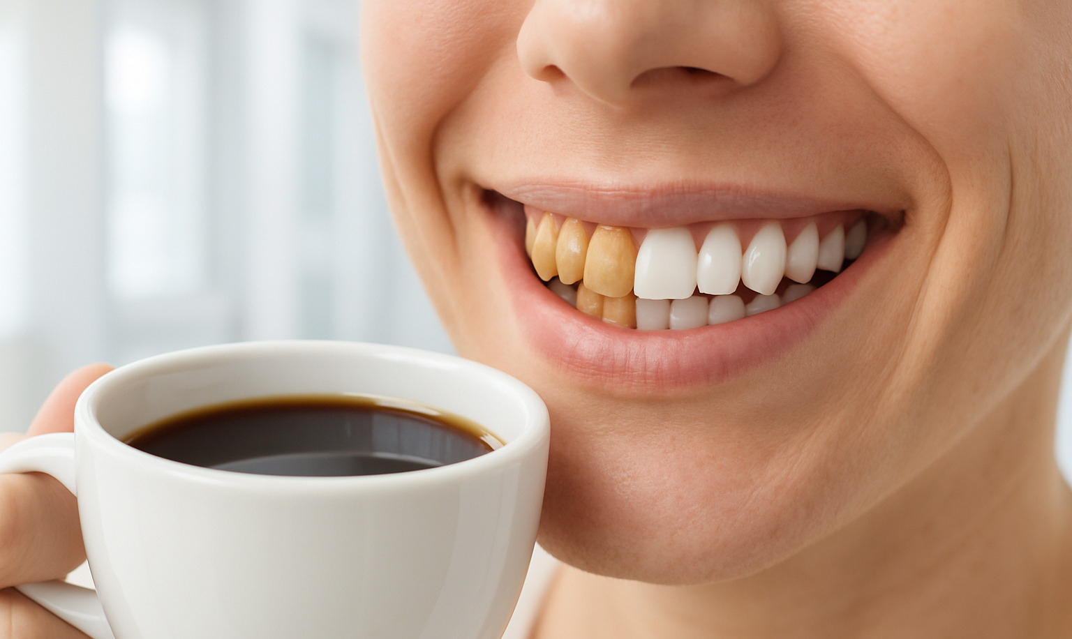 5 cách uống cà phê không lo răng bị ố vàng- Ảnh 1.