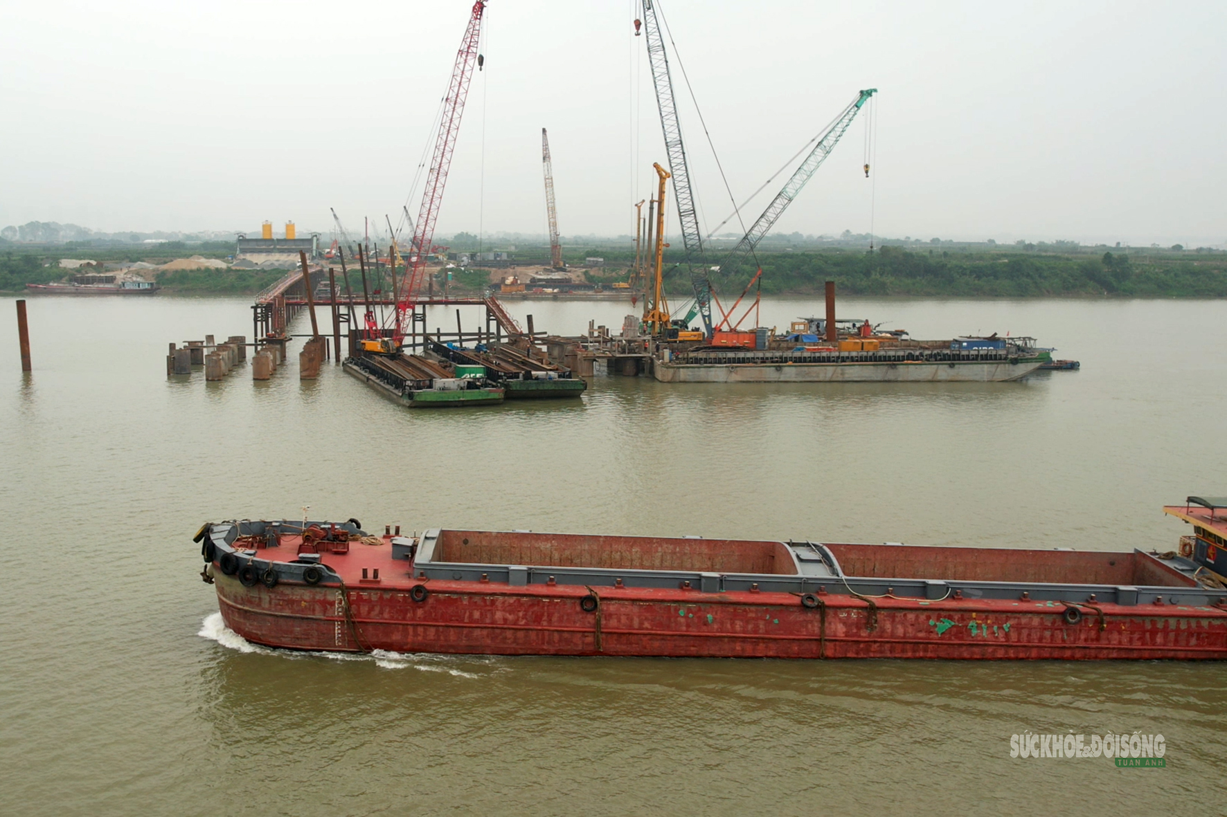 Cầu Ngọc Hồi hối hả thi công nối đôi bờ Hà Nội - Hưng Yên- Ảnh 6.