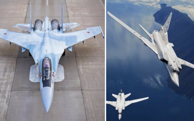 Tiêm kích Su-35 hộ tống "sát thủ tàu sân bay" Tu-22M3 qua biển Baltic