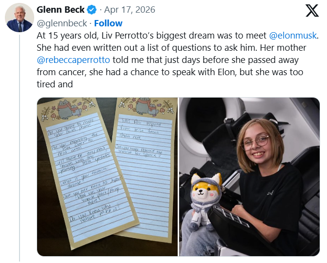 Nghĩa cử xúc động của Elon Musk với bé gái mới qua đời vì ung thư- Ảnh 1.