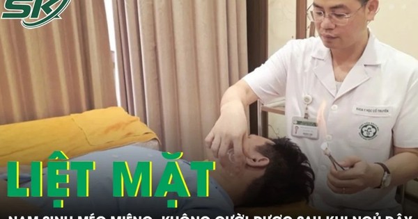 Nam sinh méo miệng, không cười được sau khi ngủ dậy