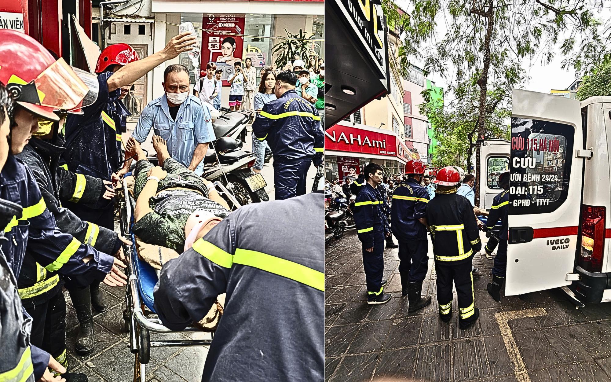 Ô tô con va chạm xe ben, một phụ nữ mắc kẹt trong cabin được giải cứu- Ảnh 1.