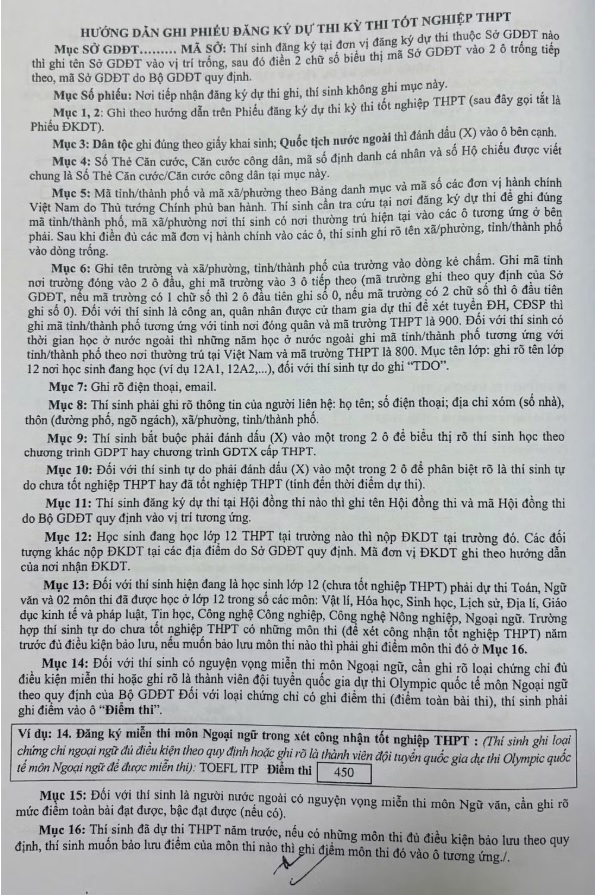 Hướng dẫn chi tiết về điểm mới đăng ký dự thi tốt nghiệp THPT 2026- Ảnh 3.