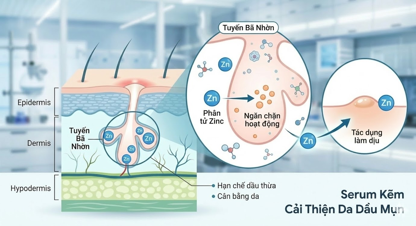 Serum kẽm: 'Chìa khóa' kiểm soát dầu nhờn và giải quyết bài toán mụn viêm- Ảnh 2.