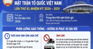 Phân luồng giao thông khu vực Trung tâm Hội nghị Quốc gia từ ngày 11 đến 13/5