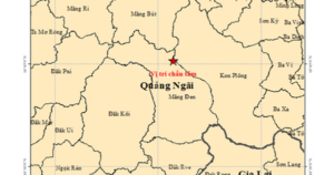 Liên tiếp nhiều trận động đất xảy ra ở Quảng Ngãi