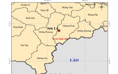 Vừa xảy ra động đất gây rung lắc mạnh ở Sơn La