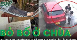 Xôn xao cụ ông bị con gái thuê taxi bỏ lại ở chùa kèm lời nhắn nhờ cưu mang