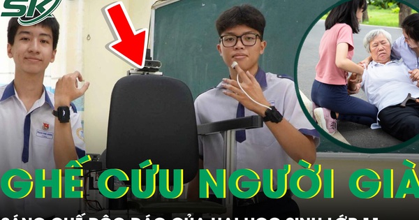 Bất ngờ với chiếc ghế biết ‘chạy đến’ khi người già té ngã do hai học sinh lớp 11 sáng chế