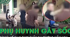 Phụ huynh hung hăng tát tài xế giao thực phẩm tại sân trường mầm non