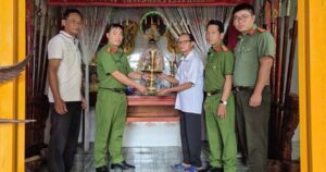 Bắt đối tượng trộm tài sản tại Miếu Bà Chúa Xứ