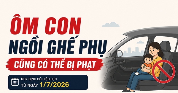 Ôm con ngồi ghế phụ cũng có thể bị phạt