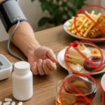Khi dùng thuốc huyết áp, cần hạn chế/tránh 5 nhóm thực phẩm này để tránh tăng nguy cơ tim mạch