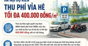 [Infographic] Hà Nội dự kiến thu phí vỉa hè tối đa 400.000 đồng/m2