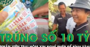 Khoảnh khắc nam tài xế trại hòm vỡ òa vì trúng độc đắc 10 tỷ, quyết định xin nghỉ phép để…bình tâm