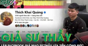 Thanh niên lập Facebook có tích xanh giả mạo sư thầy, lừa tiền công đức