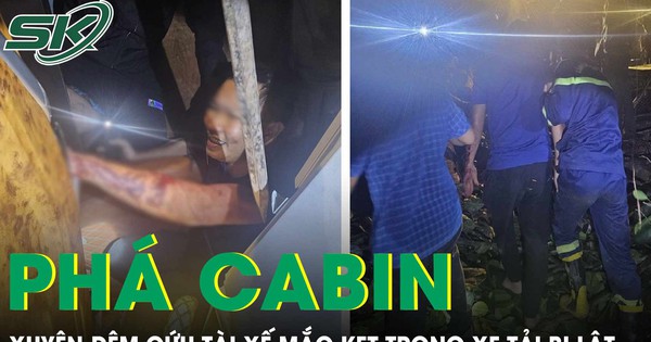 Hàng chục chiến sĩ công an xuyên đêm phá cabin cứu tài xế bị mắc kẹt trong chiếc xe bị lật