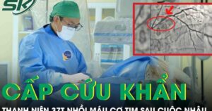 Sau cuộc nhậu, người đàn 37 tuổi bất ngờ lên cơn nhồi máu cơ tim phải cấp cứu khẩn