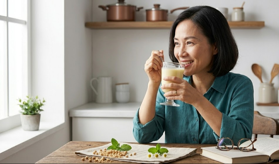 5 lý do phụ nữ tuổi 40 nên uống sữa đậu nành để trẻ hoá da- Ảnh 2.