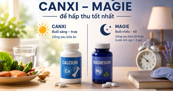 Canxi và magie nên uống lúc nào để phát huy tối đa hiệu quả?