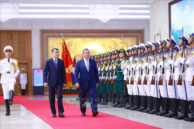 Thủ tướng Lê Minh Hưng chủ trì lễ đón chính thức Thủ tướng Campuchia- Ảnh 5.