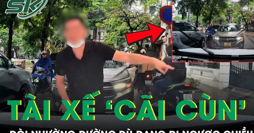 Tài xế gây tranh cãi khi ‘cãi cùn’, đòi nhường đường dù đang đi ngược chiều
